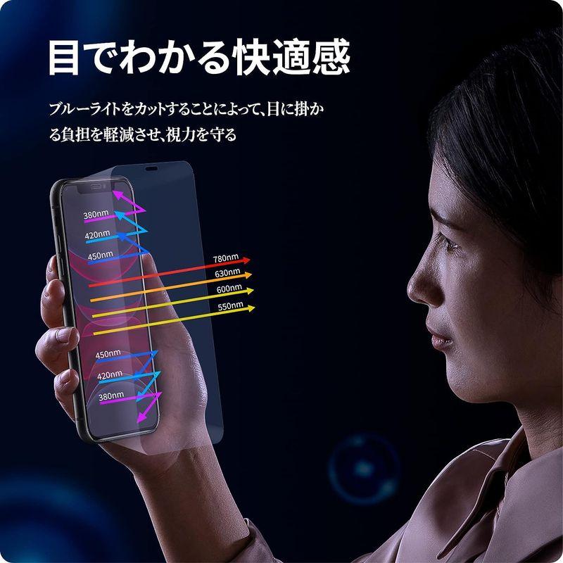 NIMASO ガラスフィルム iPhone 11 iPhone XR 用 ブルーライト カット 強化 ガラス 液晶 保護 フィルム 貼り付け｜seiseishop｜04