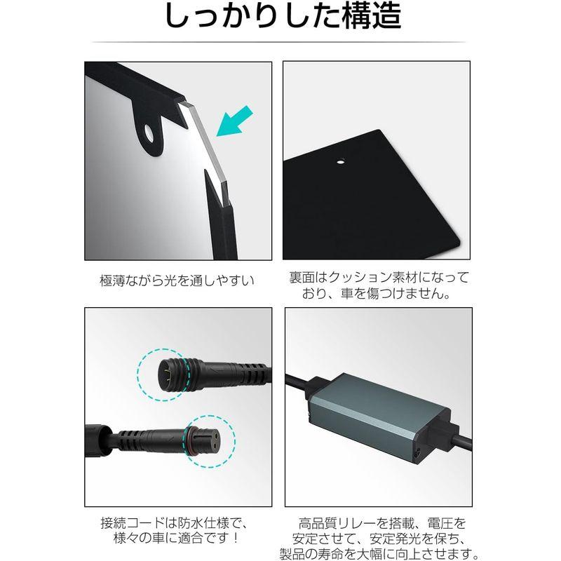 字光式LEDナンバープレート-POOPEE LED 電光式 ナンバー プレート 2枚セット 超高輝度 極薄8.9mm 12V 24V兼用｜seiseishop｜03