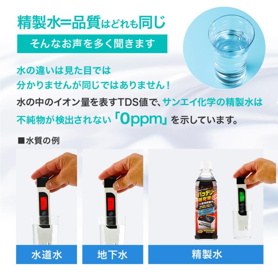 精製水 1l 車 バッテリー補充液 1L × 15本 サンエイ化学 バッテリー 