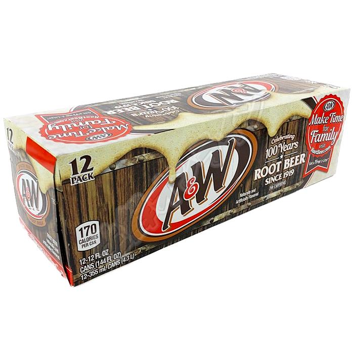 A&W ≪355ml×12缶≫【A&W】ルートビア アメリカ産 炭酸飲料 A&W ≪355ml×12缶≫【A&W】ルートビア アメリカ産 炭酸飲料