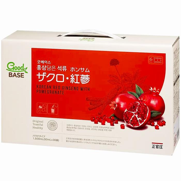 ≪50ml×60袋≫【正官庄】 ザクロ・紅蔘 GoodBASE (10袋×6箱) せいかんしょう ホンサム 紅参 6年根 高麗人参 朝鮮人参【costco コストコ】★送料無料★｜seisen-online｜02