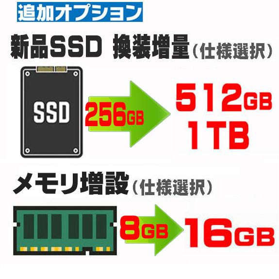 ノートパソコン 中古 パソコン Windows 10 オフィス付き 新品 SSD おまかせ シークレット 第6世代 Core i5 以上 メモリ 8GB ~ SSD 256G ~ オプション選択｜seishinsj｜05