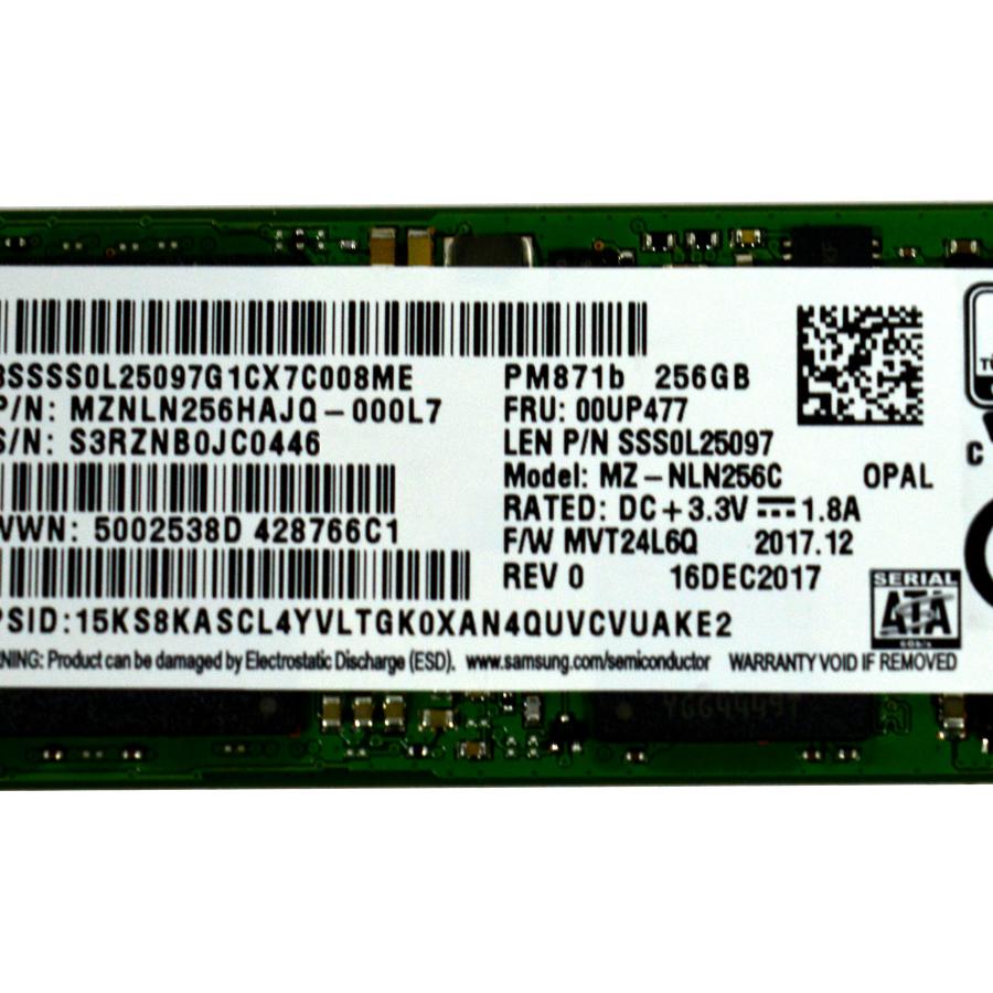 SSD 256GB サムスン SAMSUNG 中古 健康状態正常 MZNLN256HAJQ-000L7 M.2 Type 2280 SATA 抜き取り品 動作確認済 PM871b Series SSD M2 SATA接続 サムソン｜seishinsj｜05