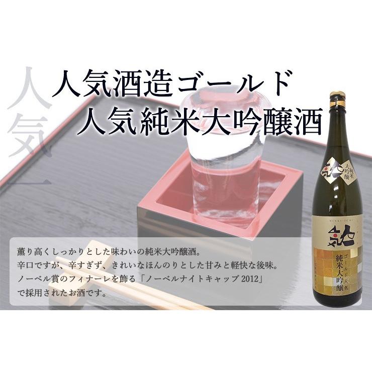 人気酒造 日本酒 福島 ふくしま 人気一 純米大吟醸酒 ゴールド人気 1.8