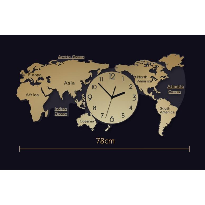 世界地図壁時計 壁掛け時計 北欧世界時計 世界地図 ナチュラル プレゼント キッズルーム 寝室 リビング壁飾り 店舗 会社用 時計 W10｜seisin39｜07