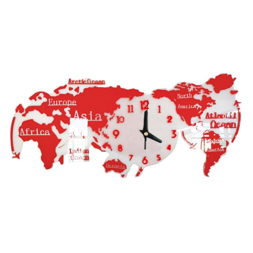 世界地図壁時計 壁掛け時計 北欧世界時計 世界地図 ナチュラル プレゼント キッズルーム 寝室 リビング壁飾り 店舗 会社用 時計 W10｜seisin39｜08