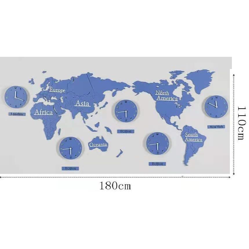 壁掛け時計 世界地図壁時計 北欧世界時計 時計 世界地図 プレゼント