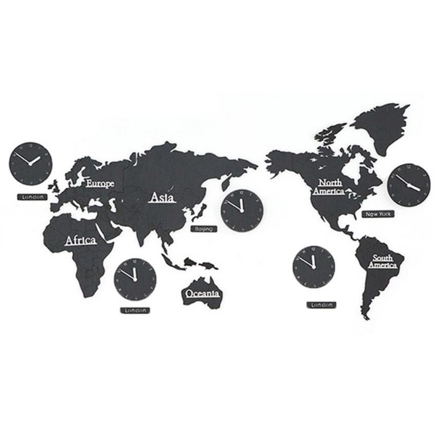 壁掛け時計 世界地図壁時計 北欧世界時計 時計 世界地図 プレゼント