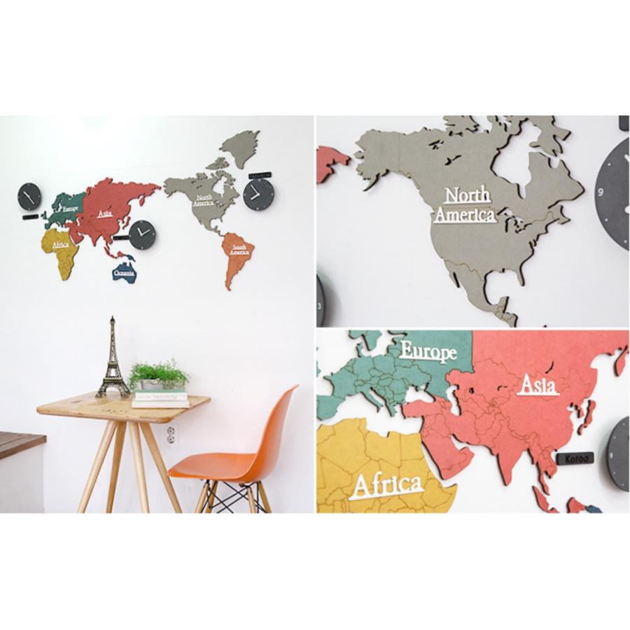 壁掛け時計 世界地図壁時計 北欧世界時計 時計 世界地図 プレゼント