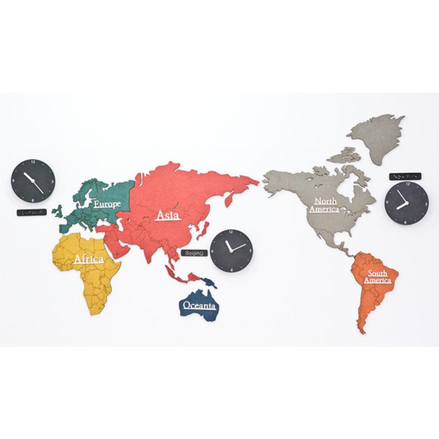 壁掛け時計 世界地図壁時計 北欧世界時計 時計 世界地図 プレゼント