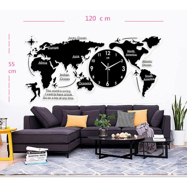 世界地図 壁時計 壁掛け時計 北欧世界時計 プレゼント 寝室 リビング壁