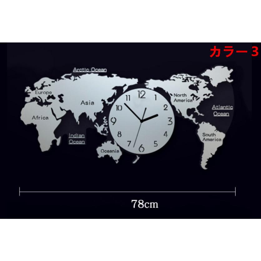 卓上世界地図ミニ置時計 壁掛け時計 世界地図壁時計 北欧世界時計 時計 世界地図 プレゼント