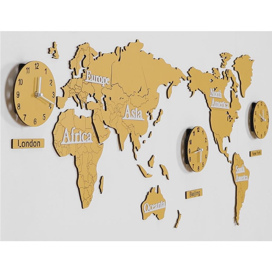 世界地図壁時計 壁掛け時計 北欧世界時計 世界地図 ナチュラル 世界地図壁時計 壁掛け時計 北欧世界時計 世界地図 ナチュラル