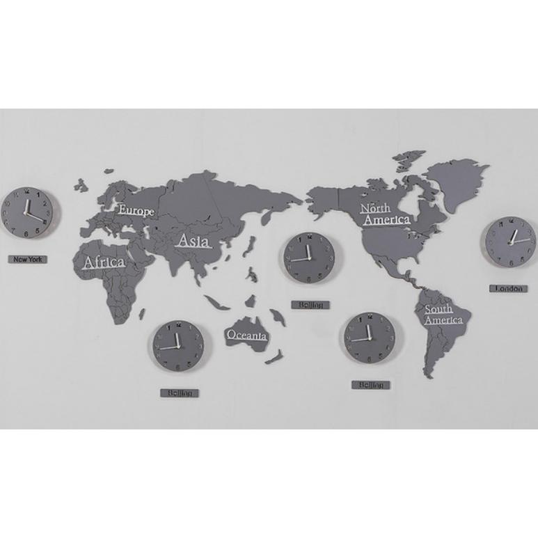 壁掛け時計 世界地図壁時計 北欧世界時計 時計 世界地図 プレゼント