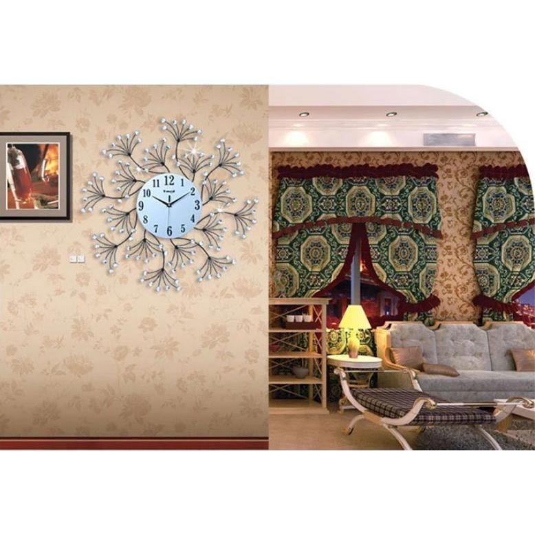 鉄の花の壁掛け時計 ダイヤモンドの掛け時計 かけ時計 壁飾り 北欧 おしゃれ プレゼント ギフト B21m1 天使closet 通販 Yahoo ショッピング