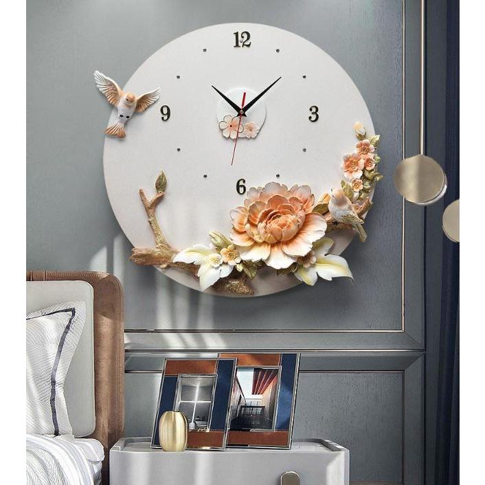 バラ花の壁掛け時計 掛け時計 かけ時計 おしゃれ 壁飾り 北欧 おしゃれ