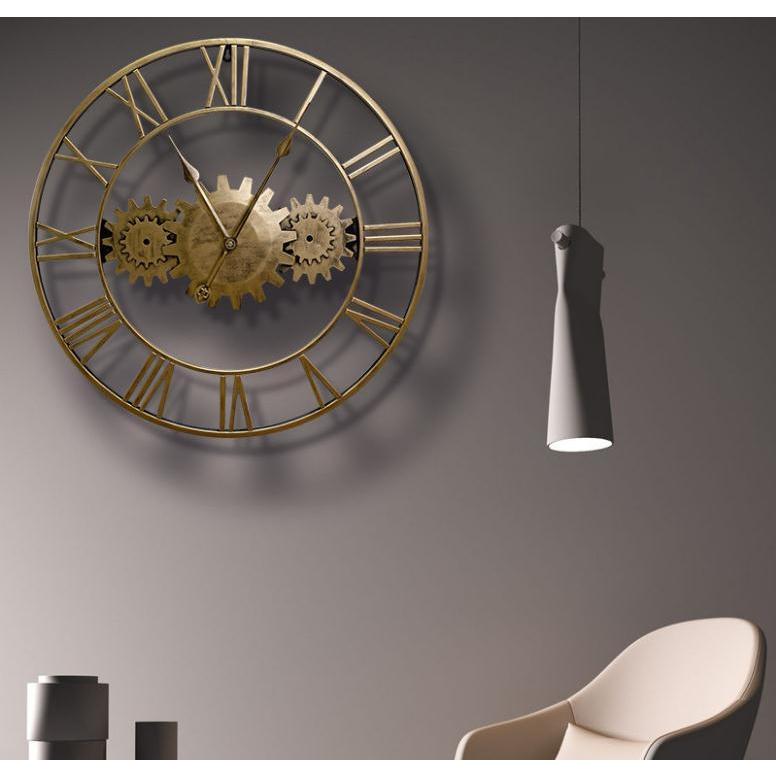 100%鉄製 鉄の工業 壁掛け時計 掛け時計 かけ時計 壁飾り 北欧 