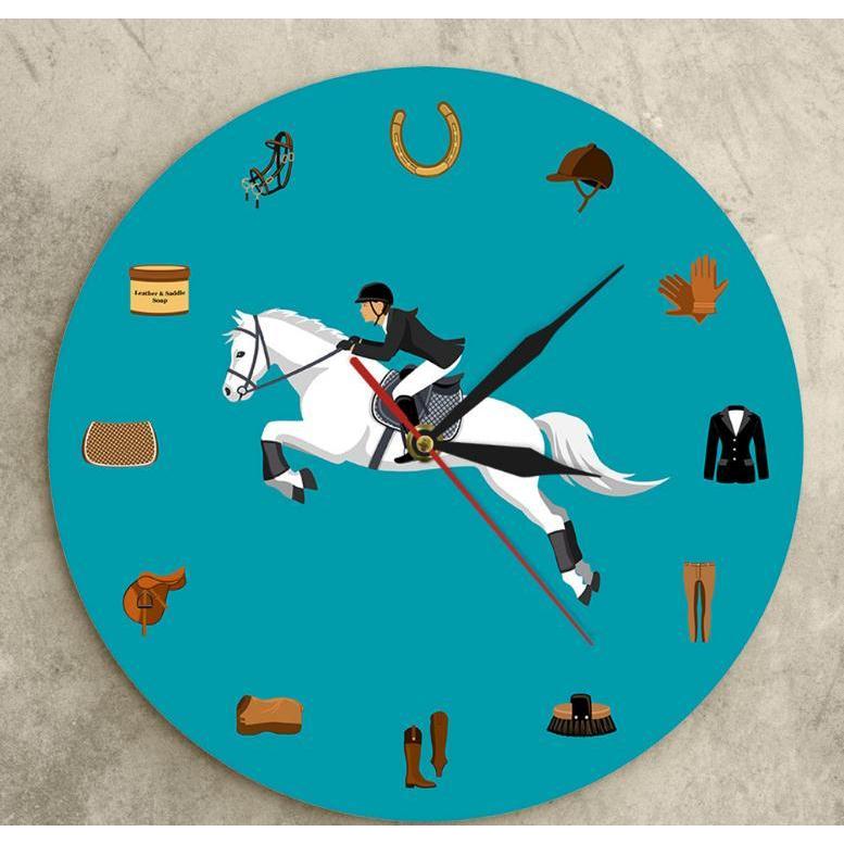 乗馬の掛け時計 Amazon.co.jp: サラブレッドコレクション かけっこ時計 イク