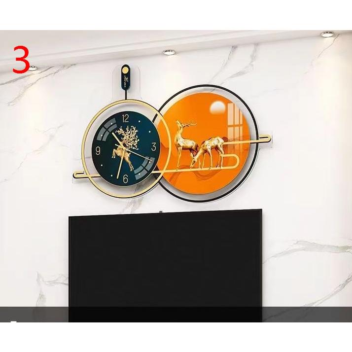 森の鹿 壁掛け時計 掛け時計 かけ時計 おしゃれ 壁飾り 北欧 ウォール