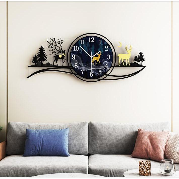 森鹿の壁掛け時計 掛け時計 かけ時計 おしゃれ 壁飾り 北欧 おしゃれ ウォールクロック プレゼント ギフト｜seisin39｜04