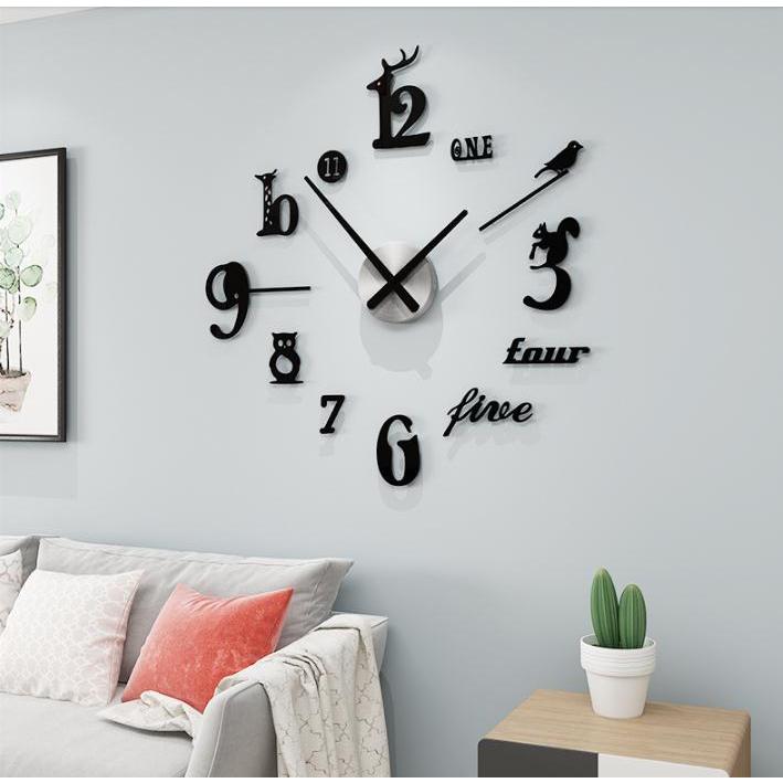 森鹿の壁掛け時計 掛け時計 かけ時計 おしゃれ 壁飾り 北欧