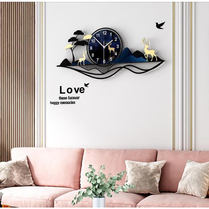 大きな森中 壁掛け時計 掛け時計 かけ時計 おしゃれ 壁飾り 北欧