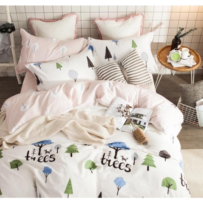 北欧調柄 掛け布団カバー 4点セット 掛け布団カバー シングル ダブル クイーン 花柄( 布団カバー 1点|シーツ 1点|枕カバー 2点)h270