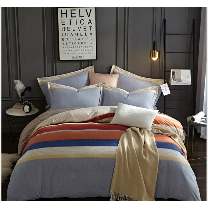 北欧調柄 掛け布団カバー 4点セット 掛け布団カバー シングル ダブル クイーン 花柄( 布団カバー 1点|シーツ 1点|枕カバー 2点)h46