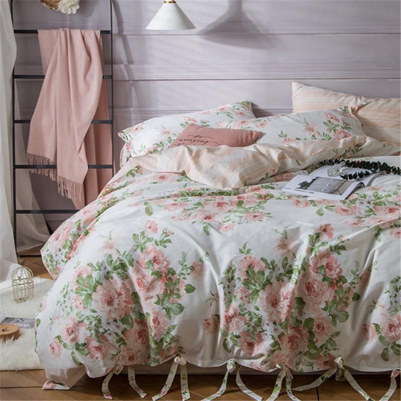 ポイント10倍 北欧調柄 掛け布団カバー 4点セット 掛け布団カバー シングル ダブル クイーン 花柄 布団カバー 1点 シーツ 1点 枕カバー 2点 Hj54 春夏新色 Bajawinescabo Com