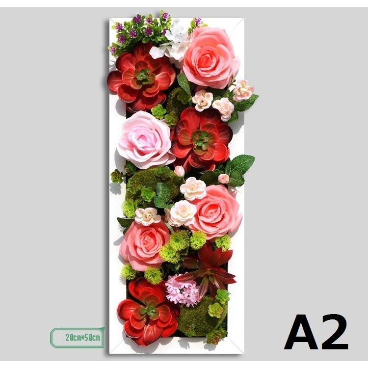 壁飾り 観葉植物 お花壁飾り 壁掛けインテリア ウォールディスプレイ フェイクグリーン 光触媒 壁面飾り オーナメントパネル hn24の画像