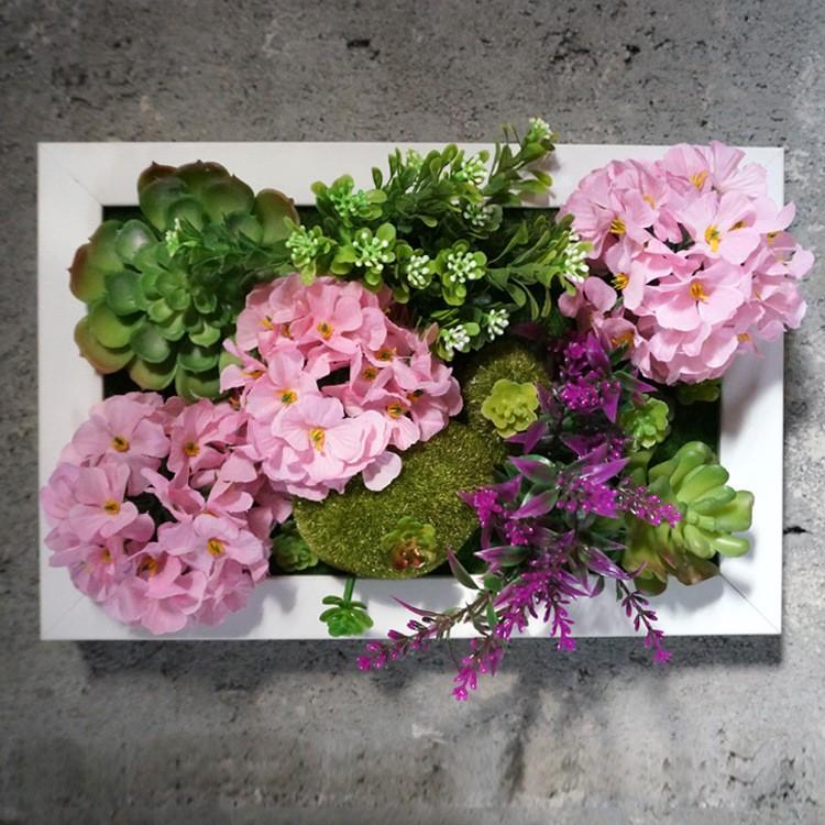 壁飾り 観葉植物 お花壁飾り 壁掛けインテリア ウォールディスプレイ フェイクグリーン 光触媒 壁面飾り オーナメントパネル hn31の画像