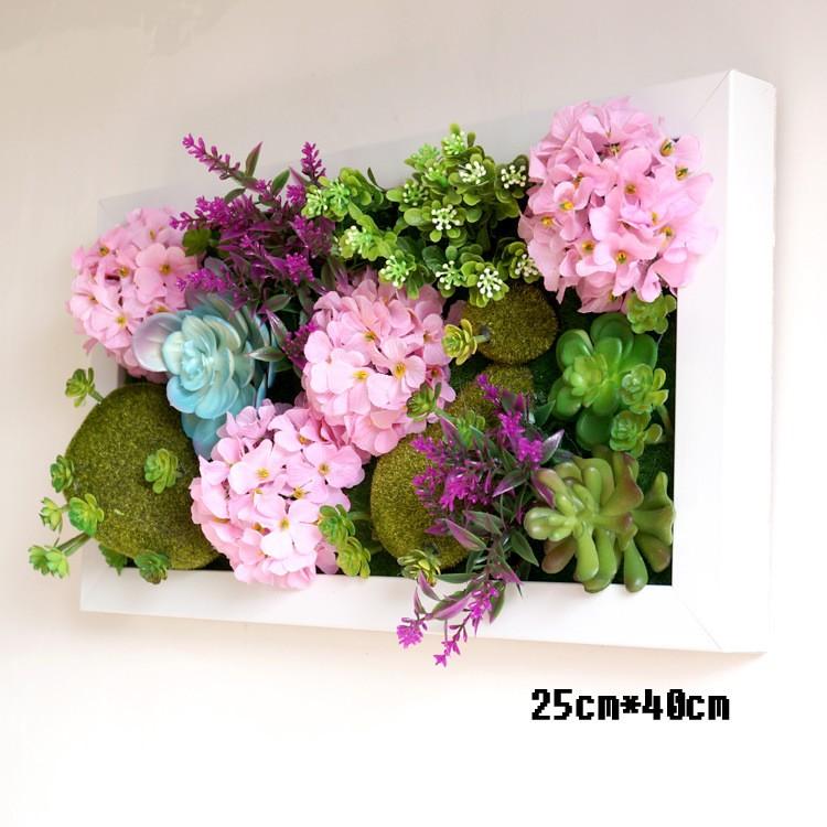 壁飾り 観葉植物 お花壁飾り 壁掛けインテリア ウォールディスプレイ フェイクグリーン 光触媒 壁面飾り オーナメントパネル hn31の画像