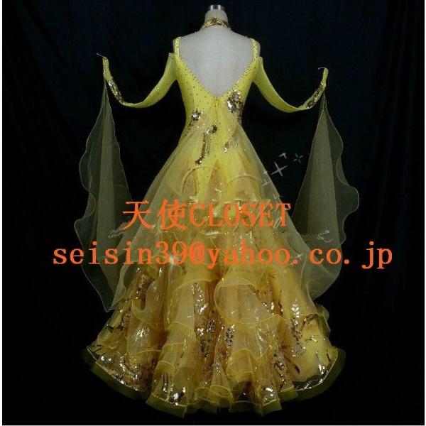 社交ダンス ドレス モダンドレス 競技用ドレス サイズ製作可 i38の画像