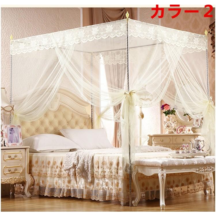 蚊帳 かや カーテン カヤ 薄い蚊帳 欧風 シングル ダブル クィーン