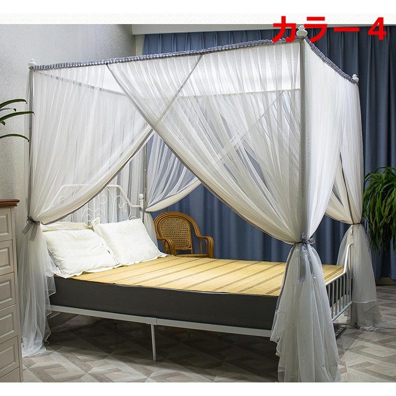蚊帳 かや カーテン カヤ 薄い蚊帳 欧風 シングル ダブル クィーン