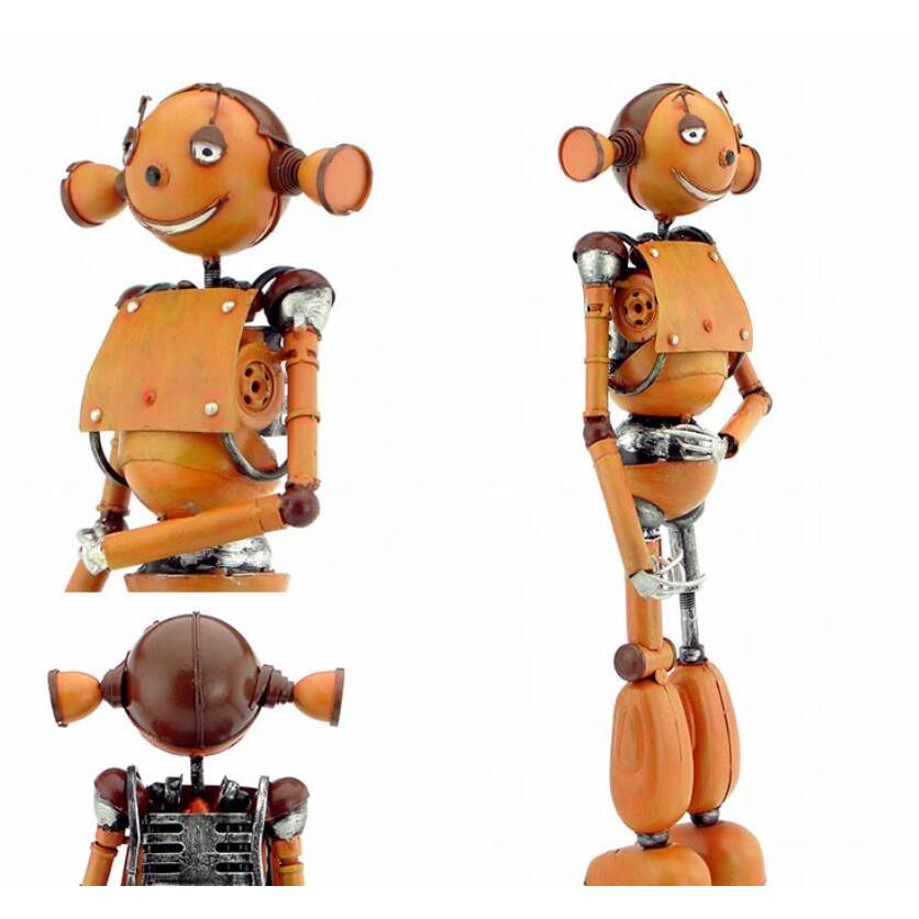 ロボット Wall-E風 模型 アンティーク オブジェ レトロ ブリキ製 (全て