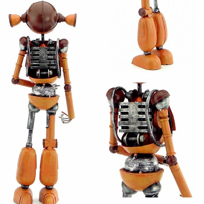 ロボット Wall-E風 模型 アンティーク オブジェ レトロ ブリキ製 (全て手作り)mot126｜seisin39｜15