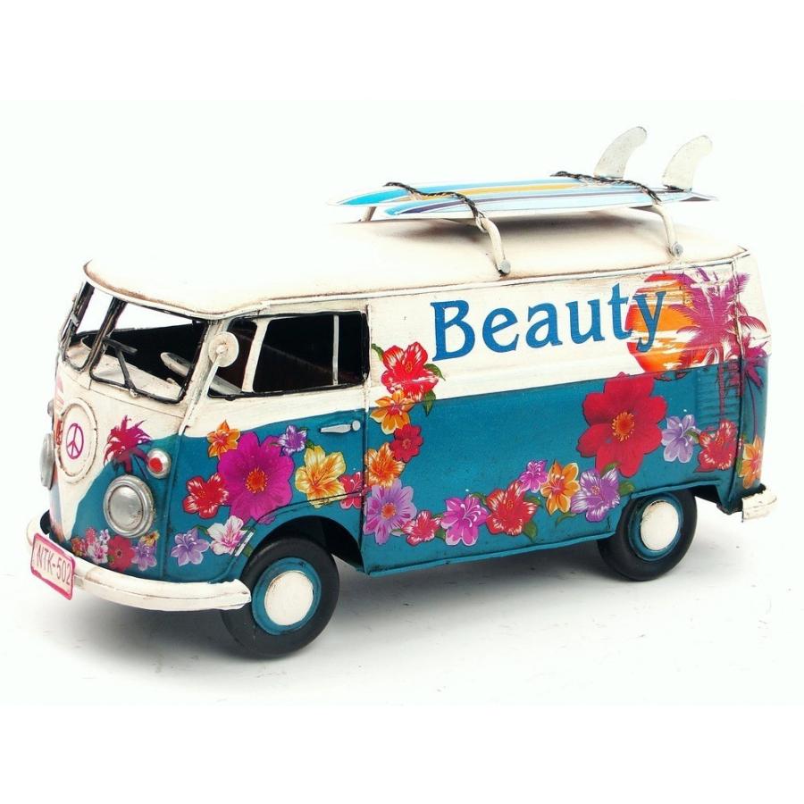 ワーゲン バス Volkswagen bus ブルー ブリキ製 オールドカー ワーゲン バス Volkswagen bus ブルー ブリキ製 オールドカー