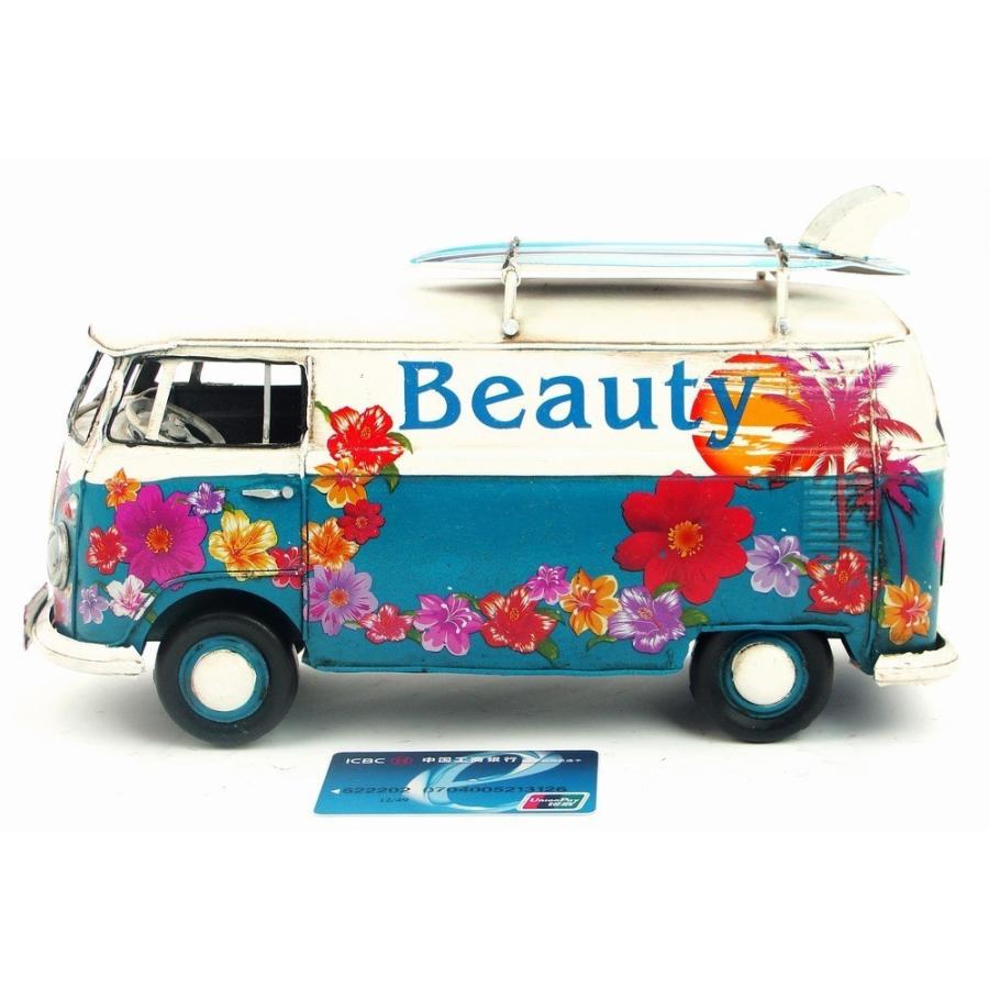 ワーゲン バス Volkswagen bus ブルー ブリキ製 オールドカー