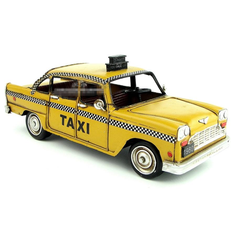 USA taxin ホワイト ブリキ製 オールドカー ビンテージカー (全て手作り)mot178