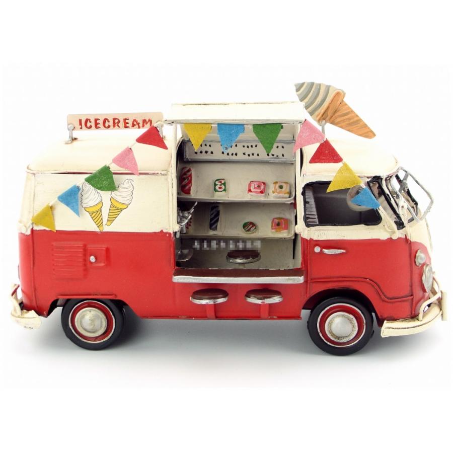 アイスクリーム販売車 レッド USA ice cream car ブリキ製 オールド