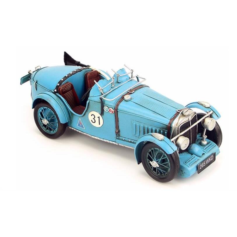 フォルクスワーゲン ビートル 1933 MG sports car ブラウン ブリキ製 オールドカー ビンテージカー (全て手作り)mot207｜seisin39