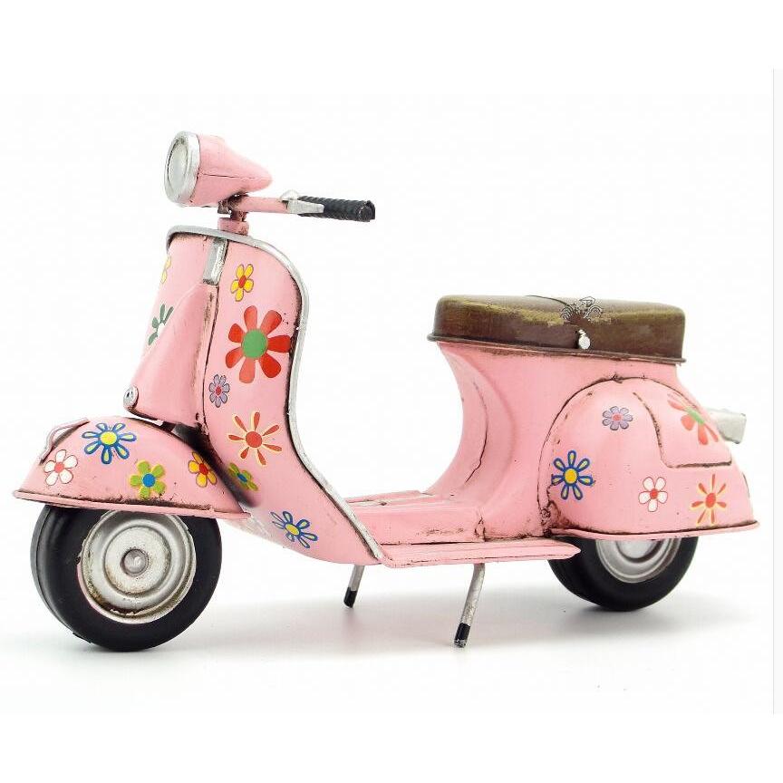 ブランド登録なし - ベスパ ともし火青碧 1965年 Vespa Italy レトロ ブリキ製 ビンテージバイク (総べて手作り) mot22 ゲーム、おもちゃ-オートバイ-模型、プラモデル