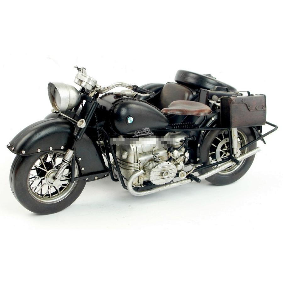 BMW R71 サイドカー Germany レトロ ブリキ製 ビンテージバイク (全て手作り)mot49｜seisin39｜02