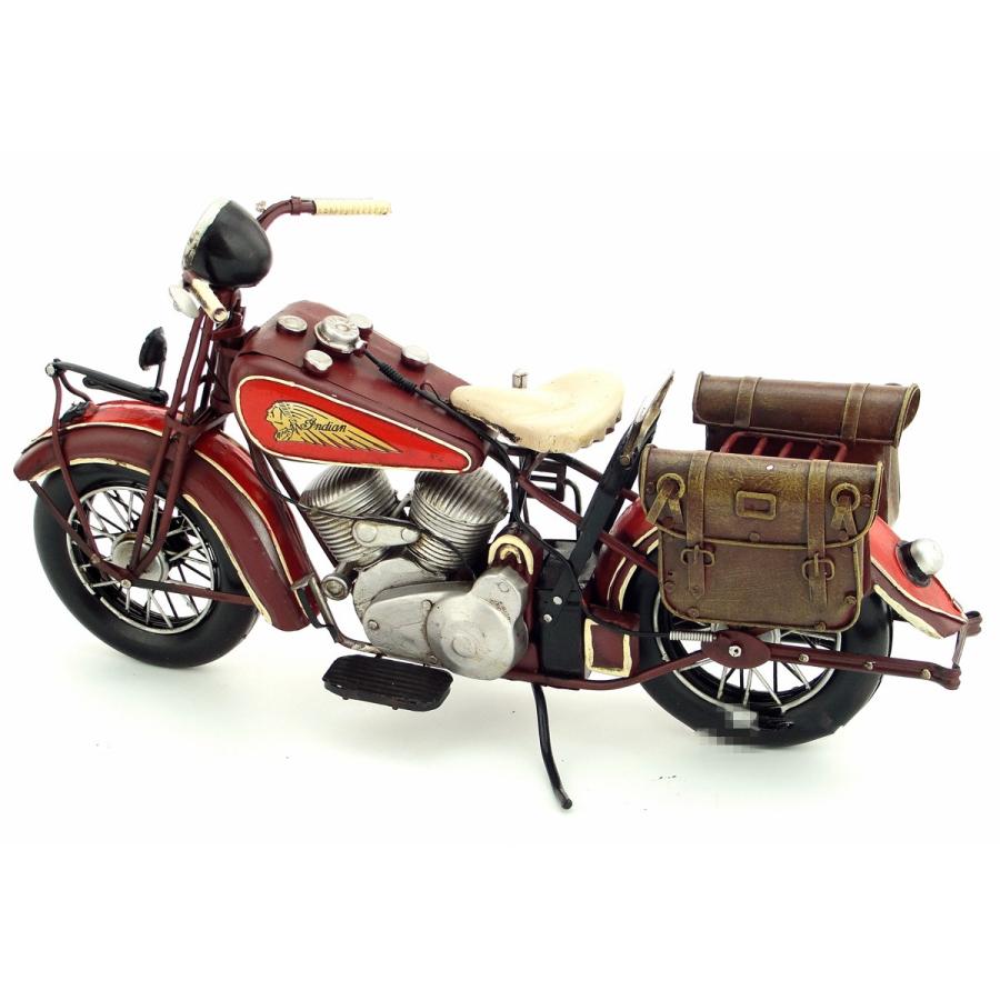 オートバイ Indian motorcycle 1936年 レトロ ブリキ製 ビンテージバイク (全て手作り)mot65｜seisin39｜02