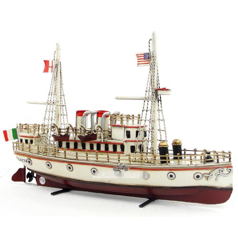 旅客船 Luxury Cruise ブリキ製 オールドシップ ビンテージシップ (全て手作り) mot80