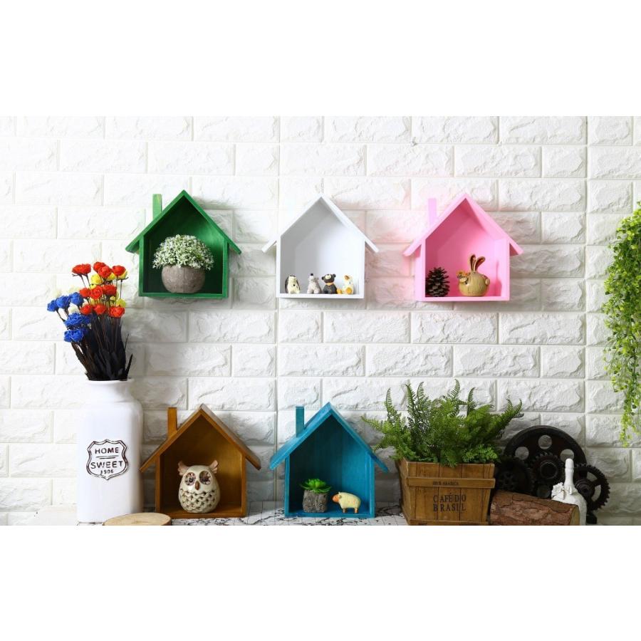 小さな家の棚 壁掛け 置物 オブジェ インテリア 雑貨 置き物