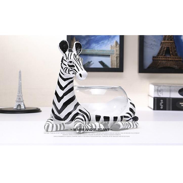 シマウマ 金魚鉢 置物 オブジェ インテリア 雑貨 置き物 誕生日