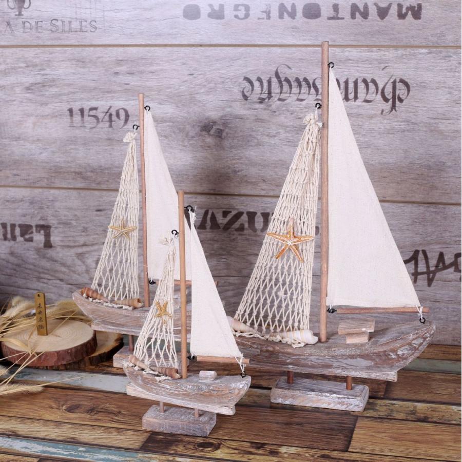 ヨットの模型 置物 オブジェ インテリア 雑貨 置き物 誕生日
