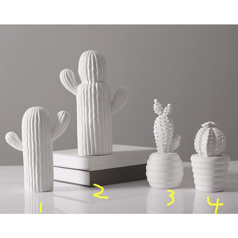 サボテン 置物 白 シロ オブジェ インテリア 雑貨 置き物 誕生日